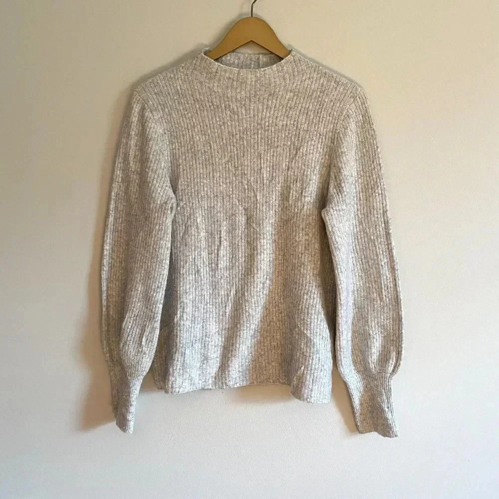 J. Crew Wool Blend Ribbed Sweater